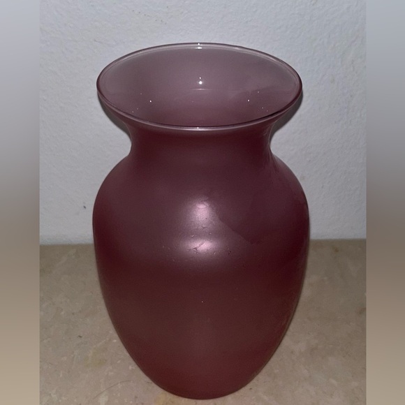 Frosted, deep purple vase 8” - Picture 13 of 16